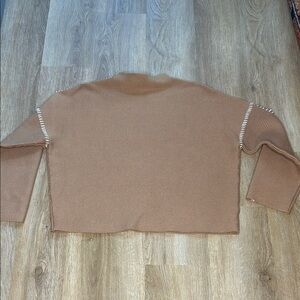 Ellison Tan Cowl Neck Sweater